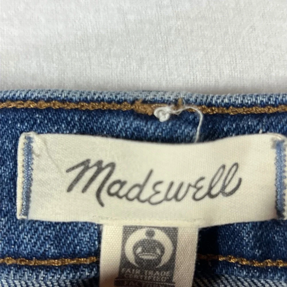 Madewell Slim Wide-Leg Crop Jeans Womens 31 Medium Wash Blue Denim High Rise